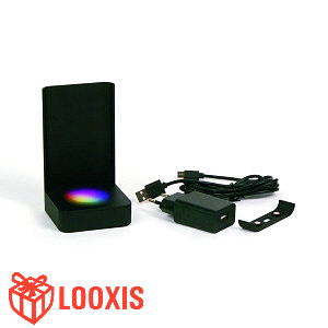 LED Leuchtsockel Paket mit Farbwechsel, Adapter & Rückwand, Größe S