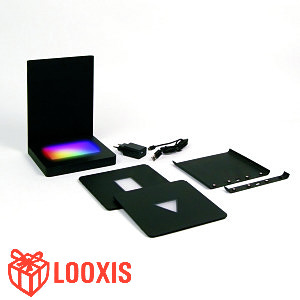 LED Leuchtsockel Paket mit Farbwechsel, Adapter & Rückwand, Größe XL
