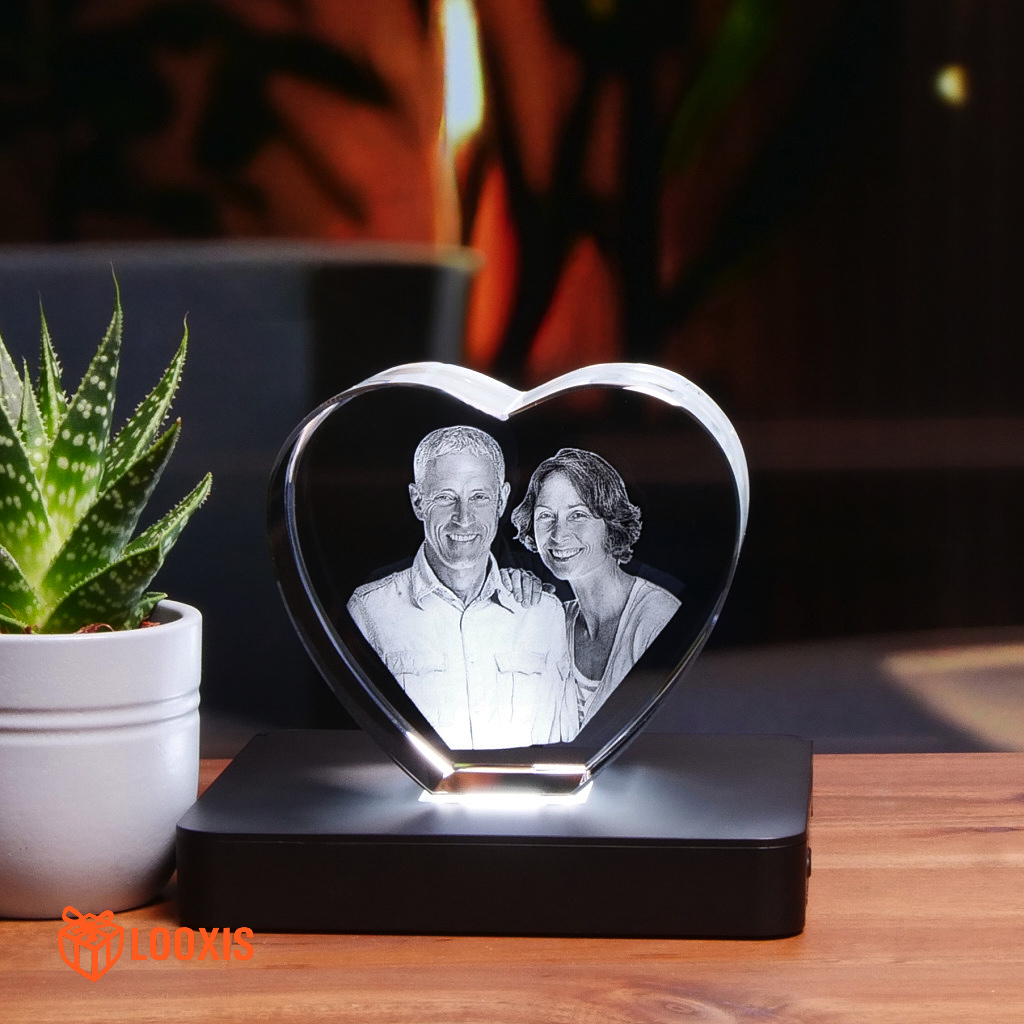 3D-Glasstein HERZ L