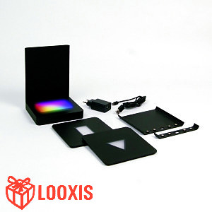 LED Leuchtsockel Paket mit Farbwechsel, Adapter & Rückwand, Größe M