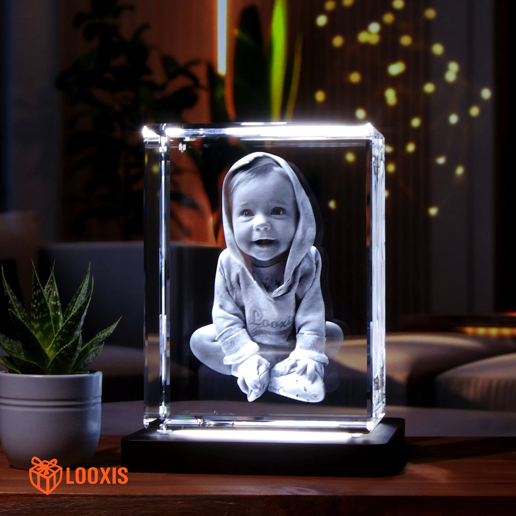 3D-Glasstein AURA GRAND XXL, hochformatig
